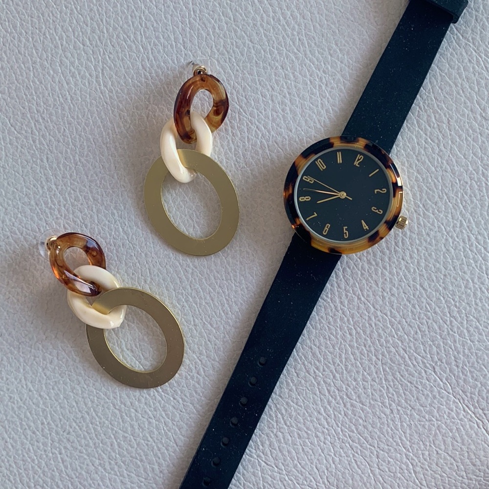 Earrings and Watch set